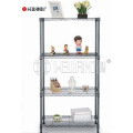 Ajustável 4 Tiers Black Metal Rack para Casa (LD6035150B4E)